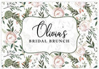 Andaz Press Custom Personalized Disposable Paper Placemats, 12 x 18 Inch, Set of 25, Custom Bridal Shower Navy Blue Floral, Tableware, Dining, Tabletop, Table Setting for Bridal Shower by AndazPress