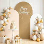 Spandex Arch Backdrop Cover Brown Arch Cover Set of 3 (7.2FT, 6.6FT, 6FT) Wedding Arches Frame Covers Stretchy Backdrop Fabric Chiara Arched Covers for Baby Shower Gender Reveal Birthday Party Decor - Image 4