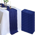 12 Pack 10Ft Royal Blue Cheesecloth Table Runner 23 x 120 Inch by CKIKU
