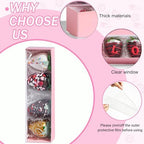 TEMLQPACK 50Pack Pink Chocolate Covered Strawberry Box for 4, Macaron boxes, Long Treat Box for Truffles, Cookies, Ores, Chocolate Cocoa Bombs&Cake Ball Bakery Packaging Supplies - Image 2