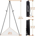 ARTASY 63" Easel Stand for Wedding Signs, Black, 2 Packs with Carry Bags - Image 2