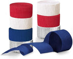 Crepe Paper Colorful Party Decorations Crepe Paper Streamers with Hanging Fringe Tinsel Curtain for Baby Shower Birthday Party Decor(8 pcs red Blue) by Unknown