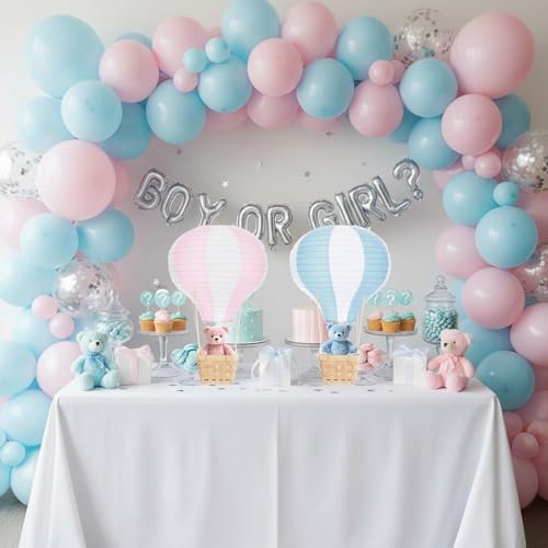 Meooeck 8 Sets Pink and Blue Hot Air Balloon Table Centerpieces Decor - Image 4