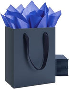 YACEYACE Blue Gift Bags 20Pack, Navy Blue Gift Bags with Tissue Paper by YACEYACE