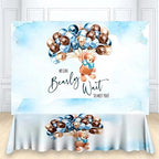 Baby Shower Table Cover Decorations Teddy Bear Tablecloth Table Cover Polyester Rectangle Table Decors for Baby Boy Girl Gender Reveal Party Supplies, 102x62 Inches ZB-1063 - Image 7