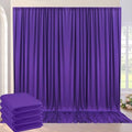 20ft×8ft Wrinkle Free Dark Purple Backdrop Curtain for Mermaid Themed Party, 4 Panels 5×8ft Soft Silky Purple Photo Backdrop Drapes for Birthday Parties Baby Shower Wedding Photography by ENJOYYOURPARTY
