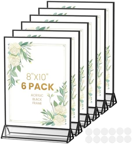Black Frames 8X10 Acrylic Sign Holder Double-Sided Picture Frames by AcrylicSignHolderMahjongRacks%EF%BC%8CMahjongBags