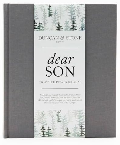 Duncan & Stone Dear Son Boy Mom Baby Memory Book Journal, Grey, 230pg by DuncanStonePaperCo
