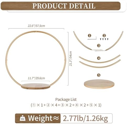 Hanobe Gold Cake Stand for Wedding, 11.7" Round Display Stands - Image 6