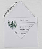 50 Blank RSVP Cards with White Envelopes Pine Tree 4"x6" Response Cards-RSVP Reply Card for Wedding-Bridal Shower-Baby Shower-Rehearsal Dinner - Image 6