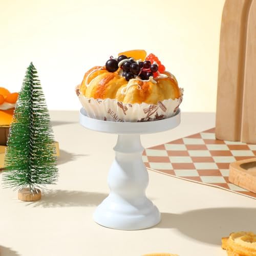 Abaodam 3 Pcs Mini Glass Cake Plate Metal for Dessert Table Snack Vintage - Image 2