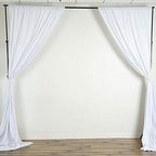 AK TRADING CO. 10 feet x 8 feet IFR Polyester Backdrop Drapes Curtains Panels with Rod Pockets - Wedding Ceremony Party Home Window Decorations - White - Image 2