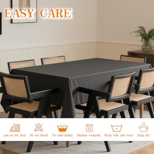 DRESSMAKER 6 Pack Black Table Cloth Rectangle 60X102 Inch Fit 6FT Table - Image 6
