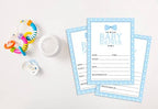 Pack of 30, Boy/Boy Baby Shower Party Collection, Baby Shower Invitation Cards, Fill in the Blank Invites WIth Envelopes, Little Man Theme Party Supplies - Image 4