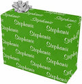MyPupSocks Personalized Name Multi Name Green Wrapping Paper Sheets for Easter, Mothers Day, Birthdays, Weddings, Bridal Showers, Baby Showers 5 Rolls 58"x 23" by MyPupSocks