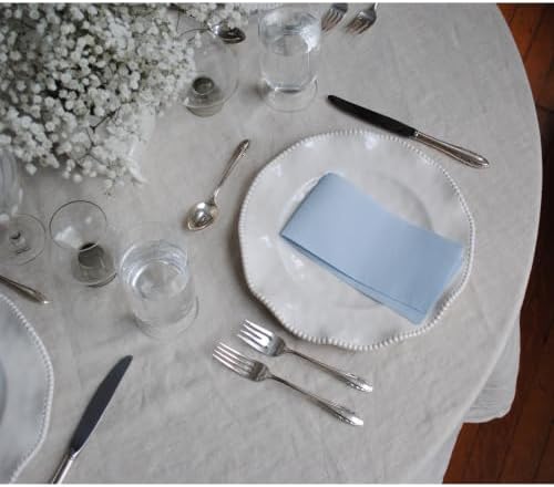 Baby Blue Linen-Like Napkins Disposable Guest Towels, 50ct - Image 6
