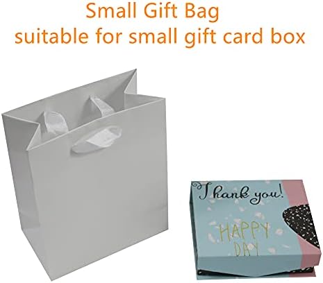 100 Pcs thick Kraft Paper Bags 5.25*8.5*3.25"，Small Shopping Bags with handles Bulk，Craft Gift Bags, Retail Bags, Recycled Bulk, Brown Paper Bags for Wedding，Packaging, Birthday Party，Business, Goody and Kraft Merchandise Bag (5.25x8.5x3.25inch, White) - Image 3