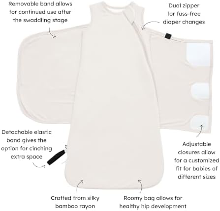 KYTE BABY Sleep Bag Swaddler with Dual Zipper, Removable Band, Rayon Made from Bamboo Transitional Nursery Essential - Image 3