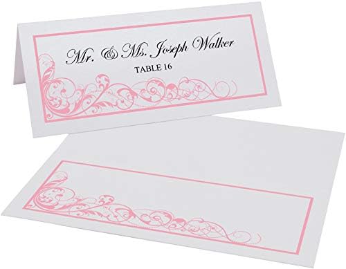 Scribble Vintage Swirl Printable Place Cards, Pink, Set of 150 (25 Sheets) - Image 2