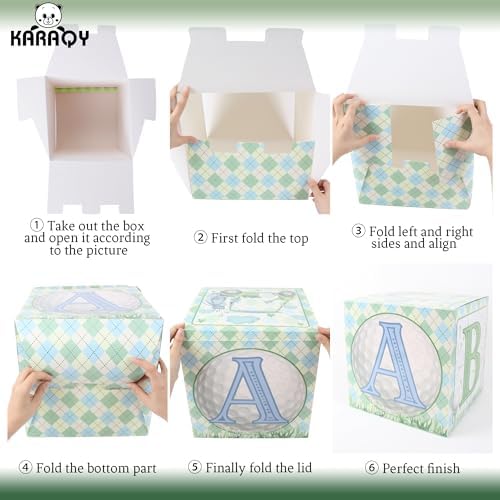 Golf Baby Shower Decorations - A Little Putter Is On The Way Backdrop with Golf Party Balloon Garland and BABY Boxes, All-in-One Party Set for Birthday Gender Reveal - Image 5