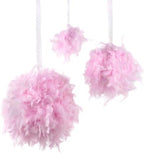 ZUCKER 18 inch Fluffy Feather Hanging Pom Pom - Hanging Decor for Party, Wedding, Baby Shower or Home Decor (Candy Pink) - Image 2