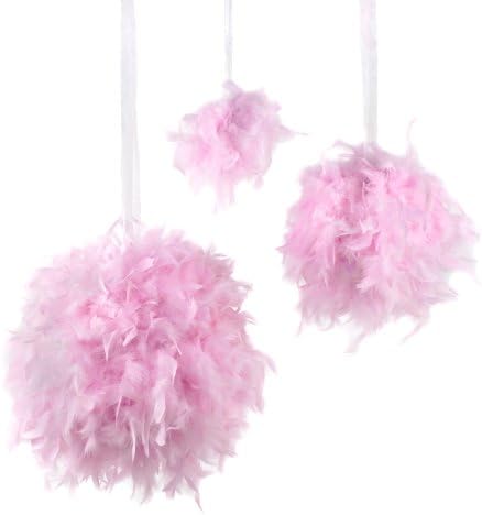 ZUCKER 18 inch Fluffy Feather Hanging Pom Pom - Hanging Decor for Party, Wedding, Baby Shower or Home Decor (Candy Pink) - Image 2