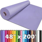PerkHomy 48" x 2,400" (200') Light Purple Kraft Paper Roll for Craft Bulletin Board Paper Art Table Covering Crafting Gift Wrapping Bouquet Packing Parcel 80GSM 55LB (Light Purple, 48" x 200') by PerkHomy