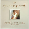 Personalized Engagement Photo Album, Holds 200 4" x 6" Photos, Engraved Our Engagement Leatherette Picture Album, Engagement Gifts For Couples by GiftsForYouNow