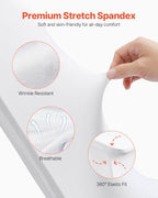 VEVOR 50 Pcs White Chair Covers Polyester Spandex Chair Cover Stretch Slipcovers for Wedding Party Dining Banquet Flat-Front Chair Covers - Image 3
