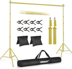 EMART Backdrop Stand 10x10FT Adjustable Back Drop Stand for Party -Gold by EMART