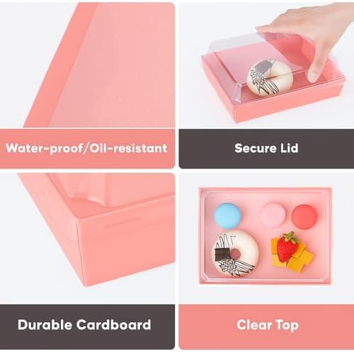 50 Pack 7x5in Charcuterie Board Boxes with Clear Lids, Paper Containers - Image 4