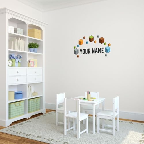 Oliver's Labels Premium Name Wall Decals - Matte Finish Personalized Wall Art for Kids' Rooms & Nurseries (Craft Blocks) - Image 2