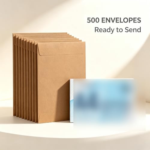 MOS Kraft Invitation Envelopes A4 (4.25 x 6.25 Inch) 500 Pack - Image 3