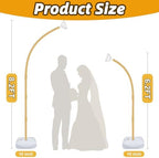 8.2FT & 6FT Balloon Arch Kit, Half Arch Balloon Stands for Floor, Gold - Image 2