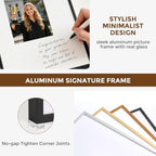 Signature Picture Frame 20x26, Aluminum Signable Frame with Glass, Black - Image 3