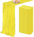 20 Pack Yellow Cheesecloth Table Runner 20 x 120 Inch Long Rustic Gauze Cheese Cloth Table Runner for Wedding 10FT Bridal Baby Shower Table Decorations Boho Fabric Sheer Birthday Party Table Decor by FoliafeelHome