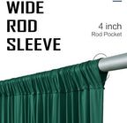 gogoparti 50x12ft Hunter Green Backdrop Curtain for Wedding Parties, 10 Panels (5x12 ft Each) Wrinkle-Free Dackdrop Curtains, Silky Draping Fabric for Birthday Party, Baby Shower, Photo Background - Image 4