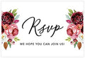 Andaz Press 56-Pack Personalized RSVP Postcards for Wedding Burgundy Florals Cardstock Response Reply Cards for Bridal Shower Baby Shower Birthday Event Custom Date and Return Address 4 x 6-Inch by AndazPress