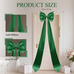 75x18 Inch Giant Green Bow Decoration Big Bows for Christmas Trees Wall - Image 3