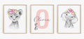 Personalized Safari Nursery Wall Art Set – Custom Name Jungle Animal Prints – Baby Girl Room Decor Pictures Pink Floral Accents – Baby Shower Posters for Girls - Unframed (Personalized Set of 3, 16x20) by PrintsMadePerfect