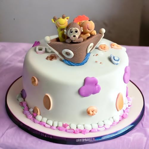Noah's Ark Cake Toppers Set: Flat figurines cupcake topperes and Centerpiece for Party Decorations - Birthday Party Baby Shower - Animal theme party - Image 6