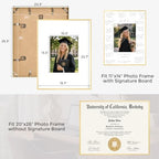 Signature Picture Frame 20x26, Aluminum Signable Frame with Glass, Gold - Image 2