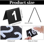 50Pcs Black Table Number Tents 1-50 Restaurant Table Numbers for Wedding Party Food Service - Image 2