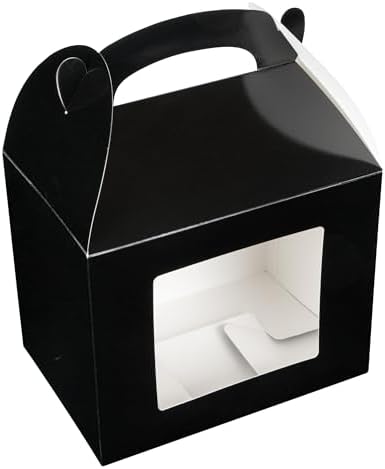 Restaurantware Black Paper Gable Box Take Out Container, 25 Pack by Restaurantware