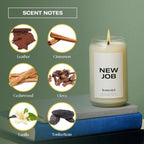 Homesick New Job Scented Candle - 13.75 oz Leather & Cinnamon Scented Natural Soy Wax Blend, Coworker Leaving Gifts for Friends, Goodbye, Going Away, New Beginnings & Congrats on New Job Candle Gift - Image 3