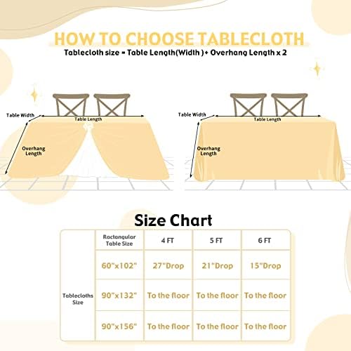 SoarDream Gold Sequin Tablecloth 90"x132" Wedding Glitter Table Cloth - Image 5