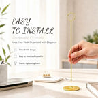 Urban Deco 24PK Table Number Holders Place Card Holders 12 Inch Table Card Holders Steel Card Holders for Photos, Food Signs, Memo Notes, Weddings, Restaurants, Birthdays (Gold 24PK) - Image 4