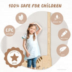 Personalized Name Kids Height Wall Chart - Cat Wood Height Chart - Image 3