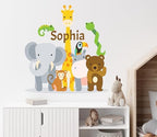 Jungle Animals Custom Name Wall Decal - Baby Safari Animals Series Theme Wall Art Decal - Wall Decal for Nursery Bedroom playroom Decoration (Wide 30"x26" Height) - Image 3
