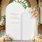 7.2FT 6FT Arch Backdrop Cover for Wedding, Set of 2 Stretchy Spandex Fitted Arch Stand Cover for Baby Shower, Birthday Party Decor, Chiara Backdrop Cover with Double-Sided Design(White, Blue) - Image 6